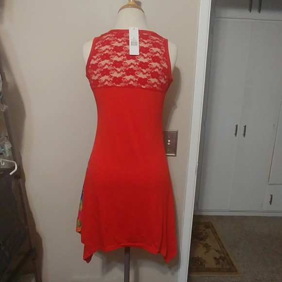Woman sz M Red Rose Nightgown Lightweight Cotton B - Picture 2 of 3